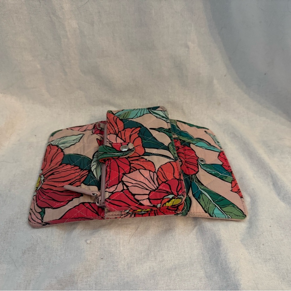 Vera Bradley Red and Green Floral Wallet